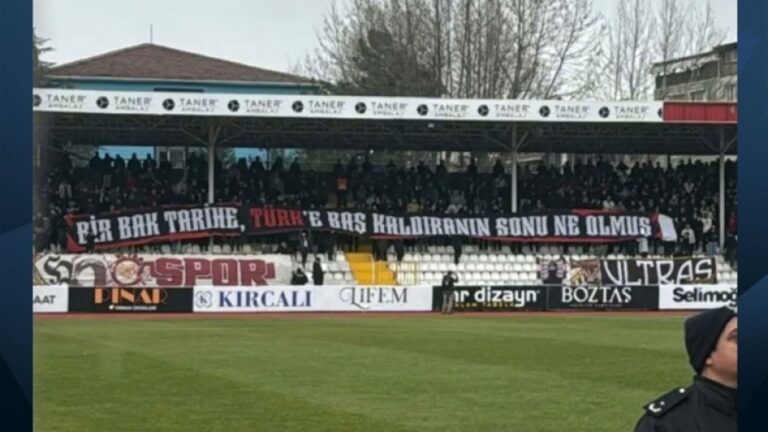 Batman Petrolspor’un Bursa’da oynadığı maçta ırkçı pankart