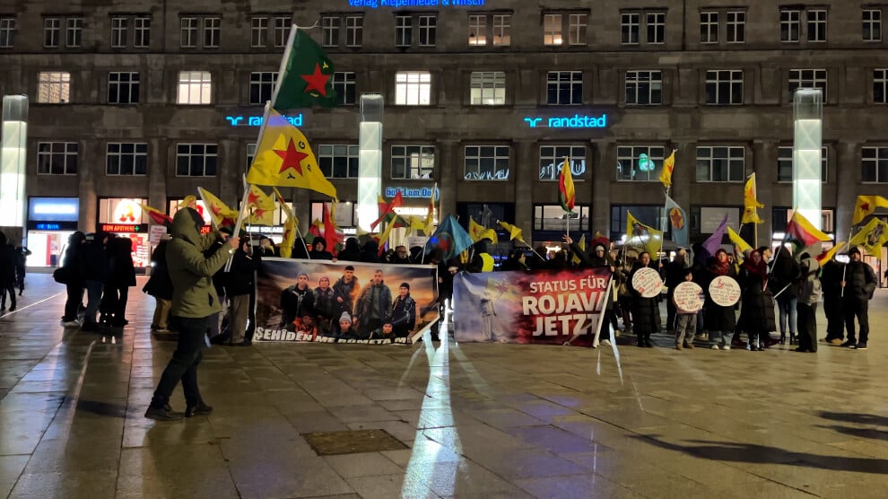 Köln’de Rojava yürüyüşü: Siyasi statü tanınana kadar alanlardayız